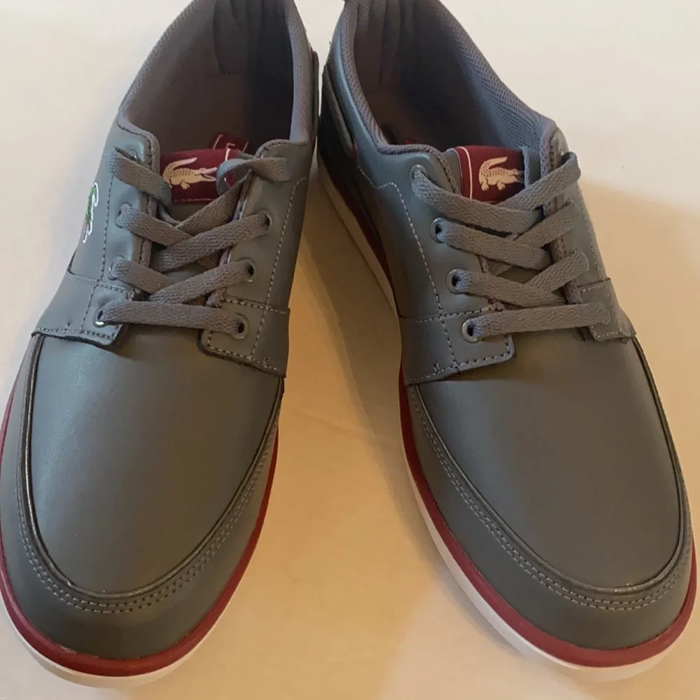 Grey Lacoste Shoes